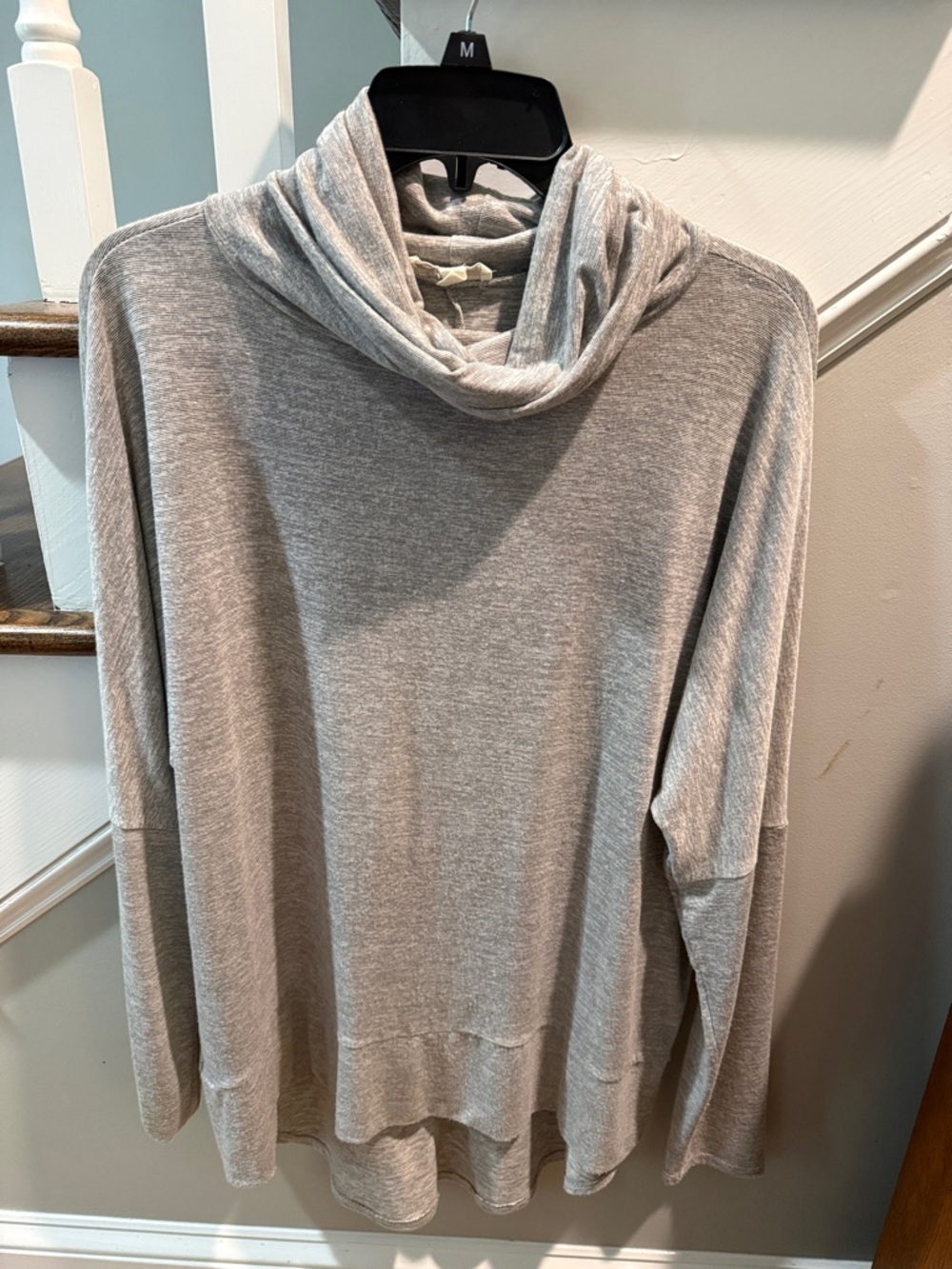 Freeway Heather Gray Cowl Neck Long Sleeve Tunic